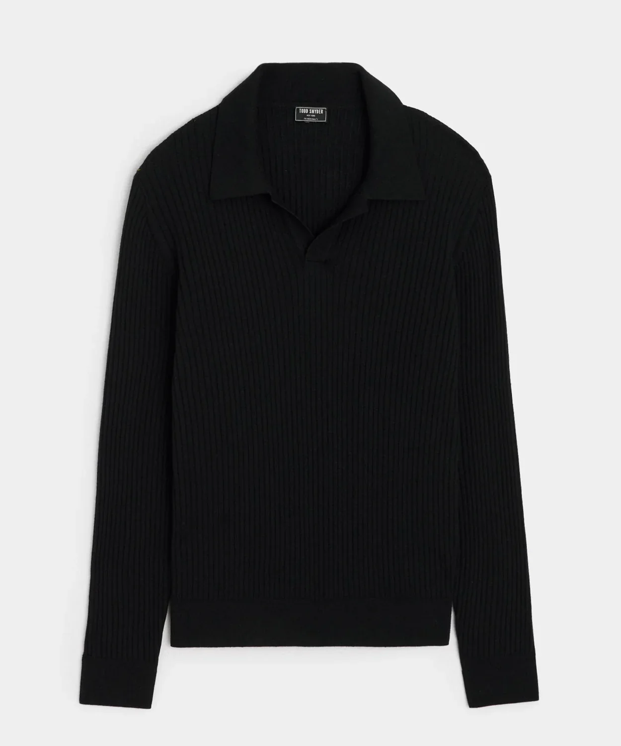 Todd Snyder Silk-Cashmere Montauk Polo — Black